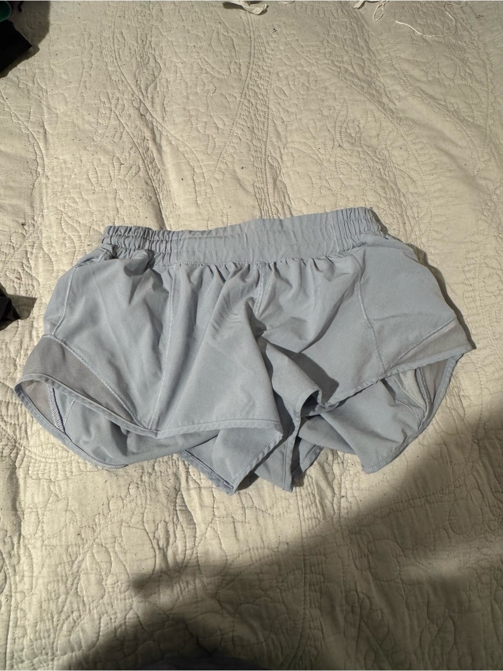 lululemon athletica Light Blue Layered Running Shorts
